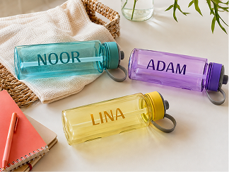 Customised water bottles